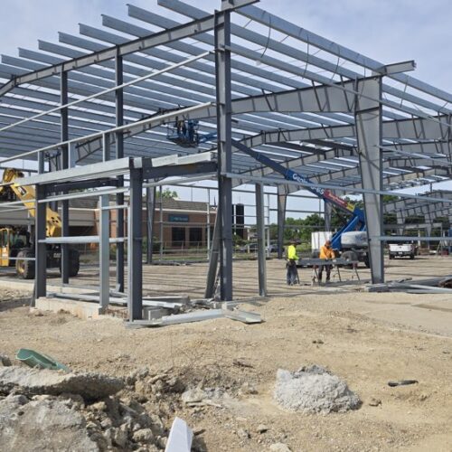 Chicago EcoSteel main structural framing progress